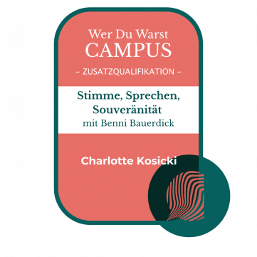 WER DU WARST Auszeichnung Stimme Sprechen Souveränität Charlotte Kosicki Auszeichnung WDW